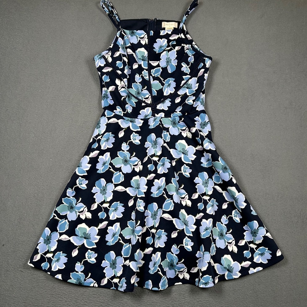 Altar'd State Dress Womens M Blue Floral Fit and Flare Sleeveless Mini Boho